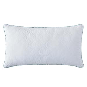 Afton White Polyester Boudoir 13 in. x 24 in. Decorative Throw Pillow