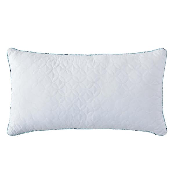 Unbranded Afton White Polyester Boudoir 13 in. x 24 in. Decorative Throw Pillow