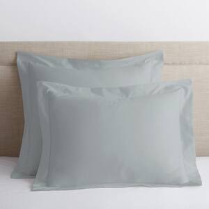 Legends Pearl Gray Solid 600-Thread Count Egyptian Cotton Sateen Euro Sham