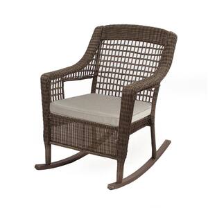 Spring Haven 19 x 19 Outdoor Rocking Chair Replacement Cushion in Gray