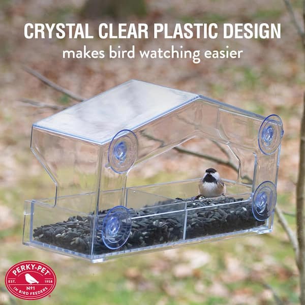 Window Bird Feeder with Strong Suction Cups - (Upgraded 2024 Version) Bird  House Window Bird Feeders for Viewing Squirrel Proof Clear Window Bird