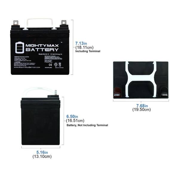 MIGHTY MAX BATTERY 12-Volt 35AH SLA Replaces Titan AXS Mid
