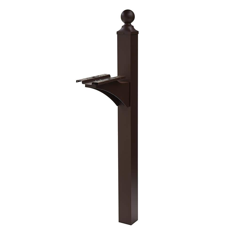 Landover Bronze Aluminum Mailbox Post with Finial