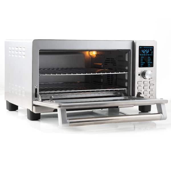 Nuwave Bravo 12-in-1 Digital Toaster Oven, Countertop Convection Oven & Air  Fryer Combo, 1800 Watts, 21-Qt Capacity, 50°-450°F Temp Controls, Dual
