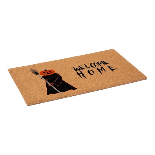 Scary Pumpkin Welcome Home 24 in. x 36 in. Multicolored Indoor/Outdoor Doormat