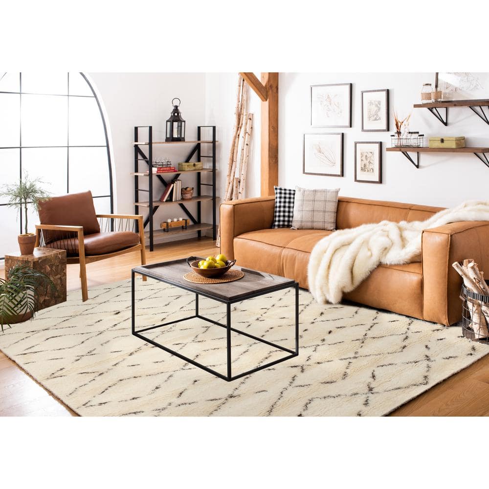 Casablanca 11 ft. x 15 ft. Ivory/Brown Tribal Solid Color Area Rug price history on PriceWatchPro