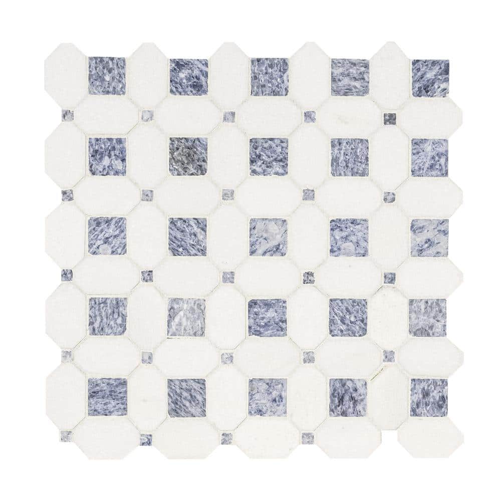 Azula Hatchwork 12 in. x 12 in. Polished Marble Mesh-Mounted Mosaic Floor and Wall Tile (10 sq. ft. / Case) price history on PriceWatchPro