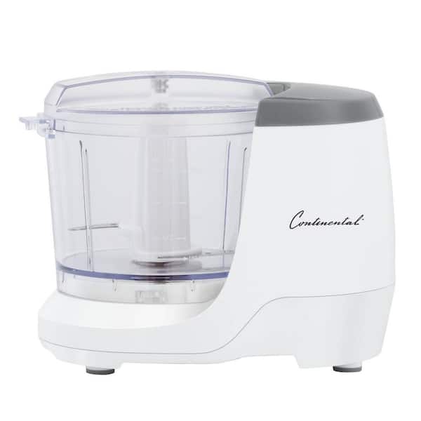 Continental Electric 1.5-Cup Electric Mini Food Chopper with Stainless Steel Blade , Interlocking Plastic Bowl