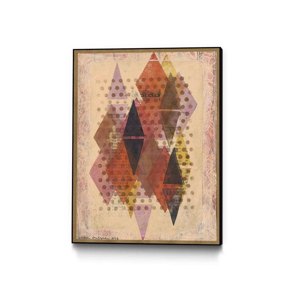 30 in. x 40 in. Inked Triangles II by Nikki Galapon Framed Wall Art