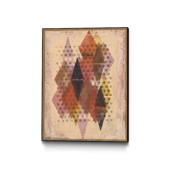 Unbranded 30 in. x 40 in. "Inked Triangles II" by Nikki Galapon Framed Wall Art
