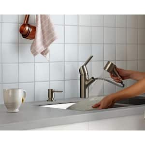 Sombra Single-Handle Pull-Out Sprayer Kitchen Faucet with Power Clean in Spot Resist Stainless