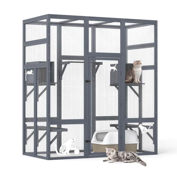 COZIWOW Large Catio Cat Enclosure Playpen, Sun Panel Roof