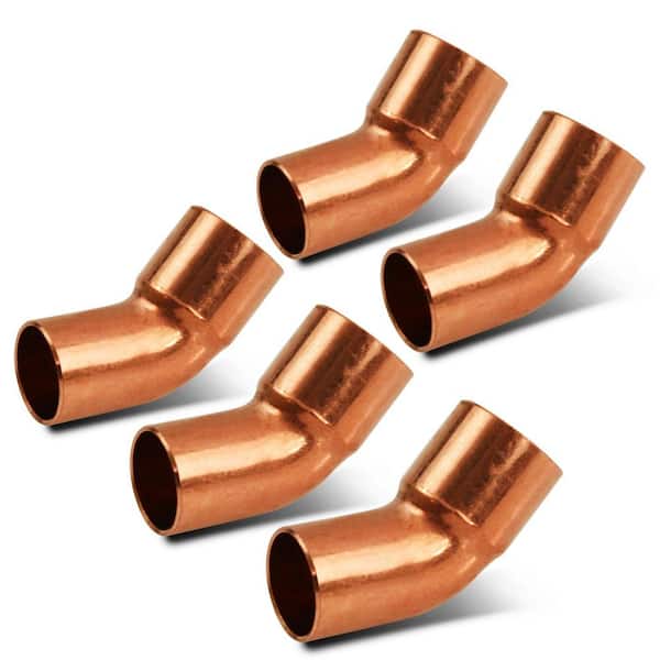 PLUMBFLEX 1/2 in. Copper FTG x C 45-Degree Street Elbow Fitting (5-Pack)