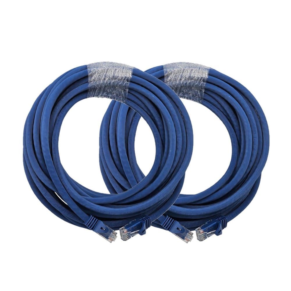 25 ft. Cat 6A UTP Ethernet Patch (24AWG) Cable Blue (2-Pack) price history on PriceWatchPro