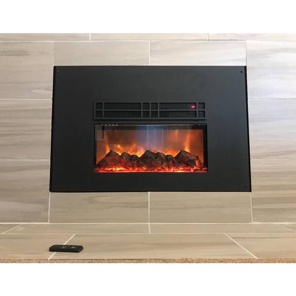 True Flame 24 in. Electric Fireplace Insert in Sleek Black with Surround  IN2400 - The Home Depot