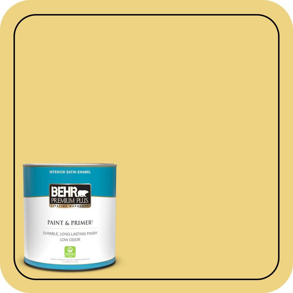1 qt. #380D-4 Feather Gold Satin Enamel Low Odor Interior Paint & Primer price history on PriceWatchPro