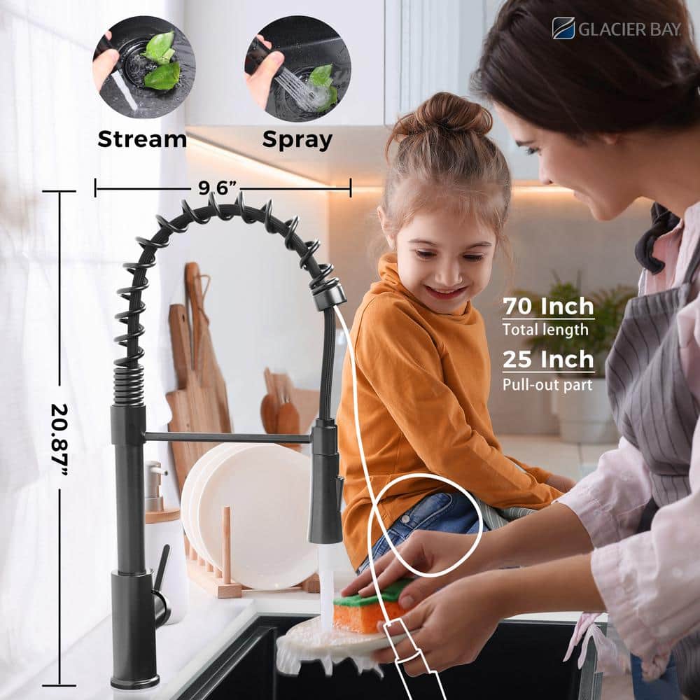Gunmetal Black Stainless Steel Single Bowl Undermount Kitchen Sink with Faucet