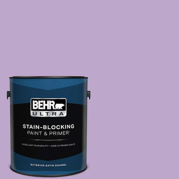 BEHR ULTRA 1 gal. #M570-4 Cyber Grape Satin Enamel Exterior Paint & Primer