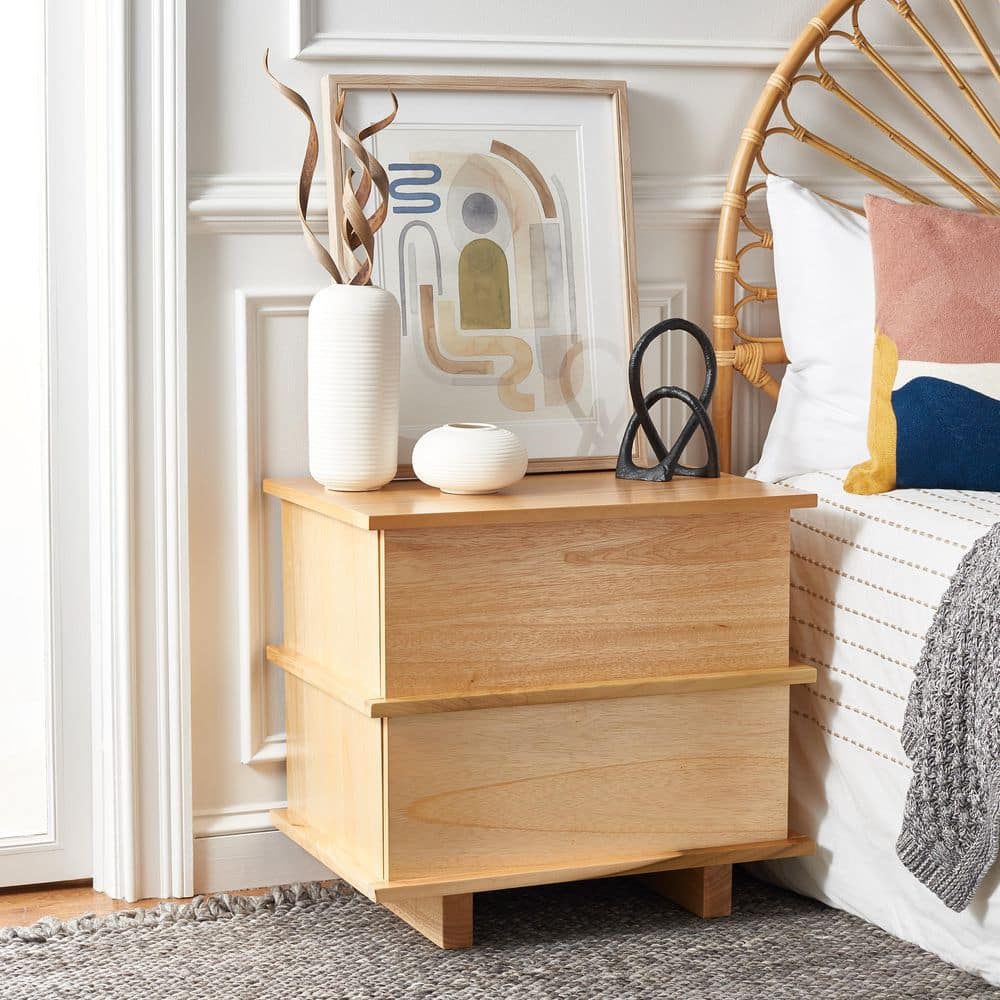 Rodney Natural 2 Drawer Nightstand