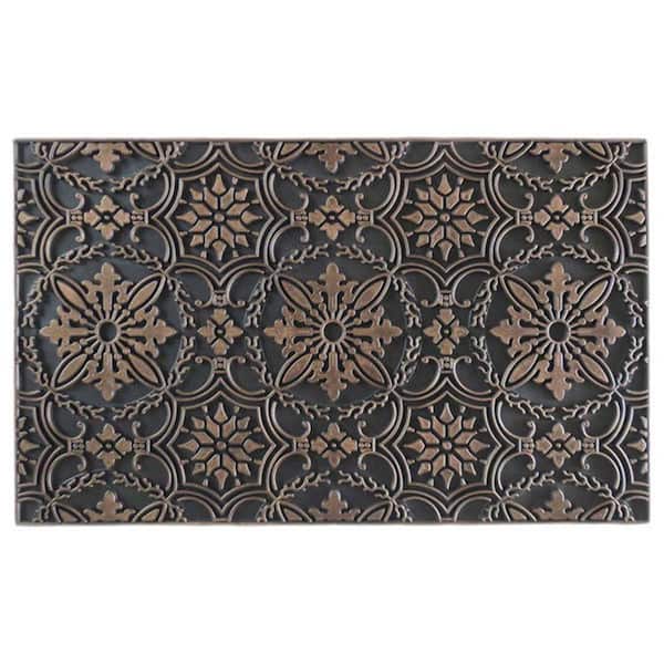 Unbranded A1HC First Impression Black/Copper 18 in. x 30 in. Rubber Mat