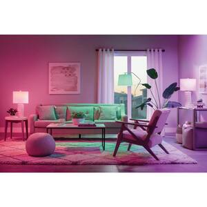 60-Watt Equivalent Smart A19 Color Changing CEC LED Light Bulb with Voice Control (1-Bulb) Powered by Hubspace