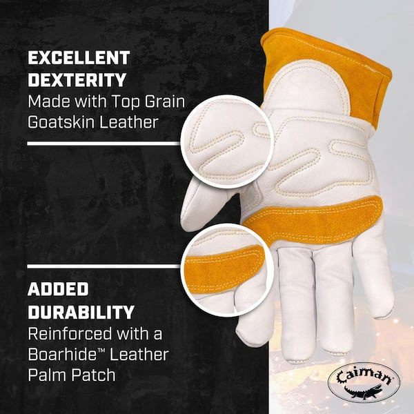 Caiman Small Premium Goat Grain TIG/MIG Welder's Glove with Wool