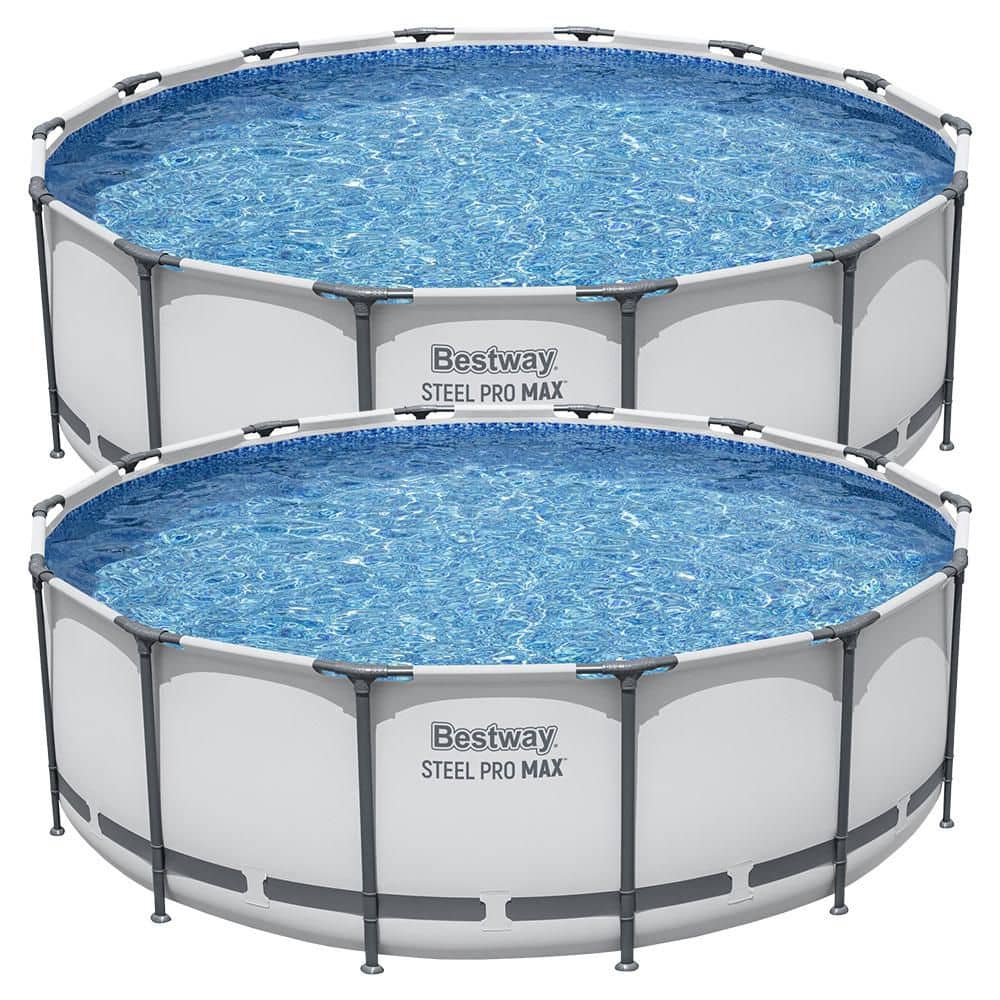 Steel Pro MAX 14 ft. x 48 in. Round Above Ground Pool, 2 Pack price history on PriceWatchPro