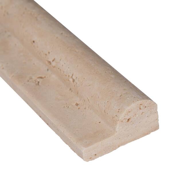 Msi Ivory Rail Molding 2 In X 12 Honed Travertine Wall Tile 1 Lin Ft Thdw1 Mr Ivo The Home Depot Honed Travertine Wall Tile, Travertine Trim Chair Rail