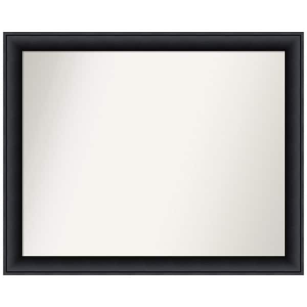 Amanti Art Nero Black 31.5 in. x 25.5 in. Non-Beveled Modern Rectangle Wood Framed Wall Mirror in Black