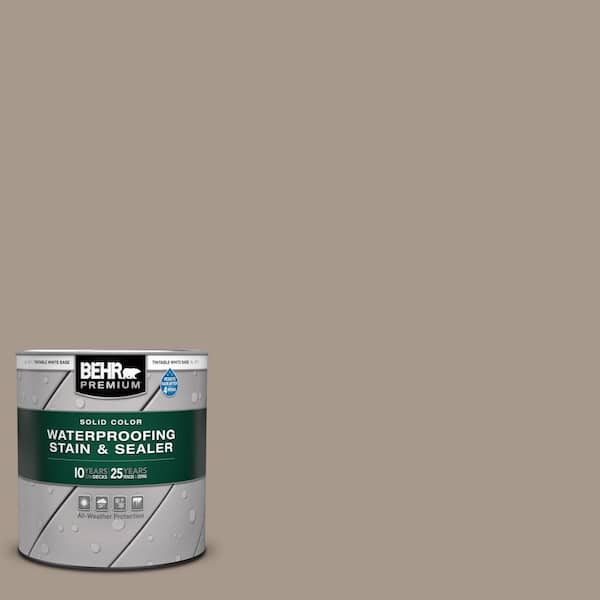 1 qt. #BXC-10 Warm Stone Solid Color Waterproofing Exterior Wood Stain and Sealer
