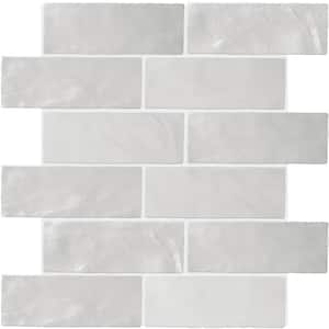 Gray 2.5 in. x 8 in. Polished and Honed Ceramic Subway Mosaic Tile (5.38 sq. ft./Case)