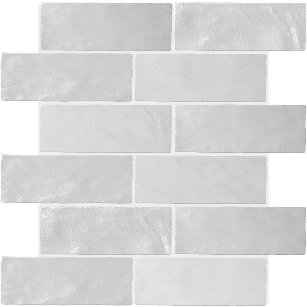 Gray 2.5 in. x 8 in. Polished and Honed Ceramic Subway Mosaic Tile (46 Cases/247.48 sq. ft./Pallet) price history on PriceWatchPro