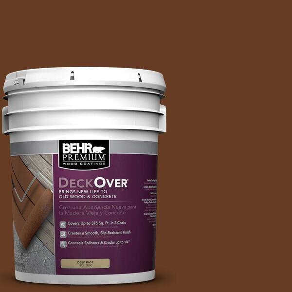 BEHR Premium DeckOver 5 gal. #SC-110 Chestnut Solid Color Exterior Wood and Concrete Coating