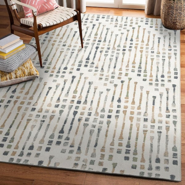 Riverstone Janga 5 ft. 3 in. x 7 ft. 6 in. Soft White Area Rug