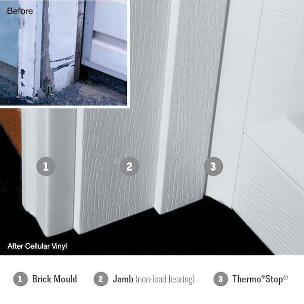 Pvc Brown Garage Door Stop Moulding, How To Replace Seal Around Garage Door Opener