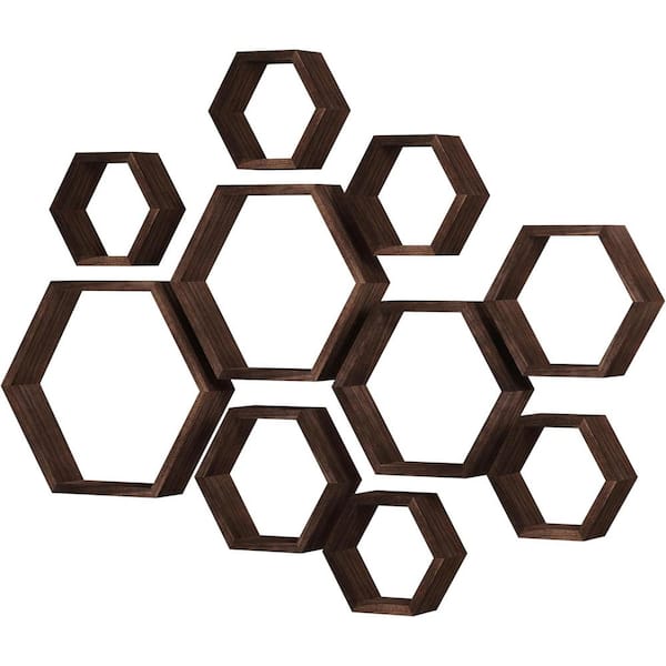 Unbranded 14.1 in. W x 3.1 in. D Brown Wood Floating Shelves Decorative Wall Shelf