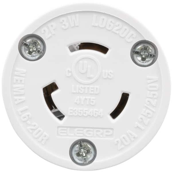 Aexit AC 250V 20A Nema L6-20P 3-Prong Twist Lock Spina Di Ricambio Maschio ID: 874144