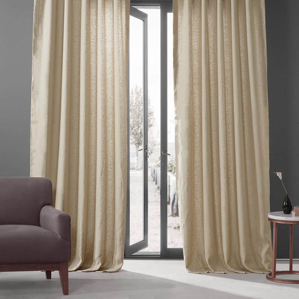 Walnut Beige Linen Room Darkening Window Panel 50" x 120"