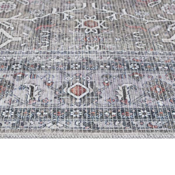 Alaska Green/Gray 5 ft. x 8 ft. Medallion Area Rug