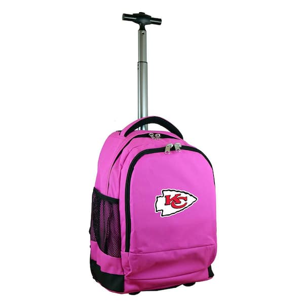 Denco NFL Kansas City Chiefs 19 in. Pink Wheeled Premium Backpack