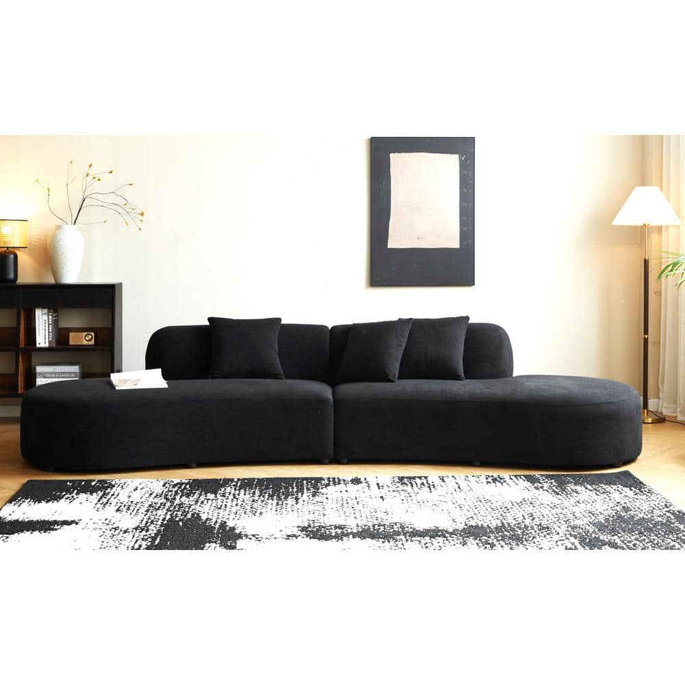 Marcane 132 in. Armless 6-Seat Half-M...