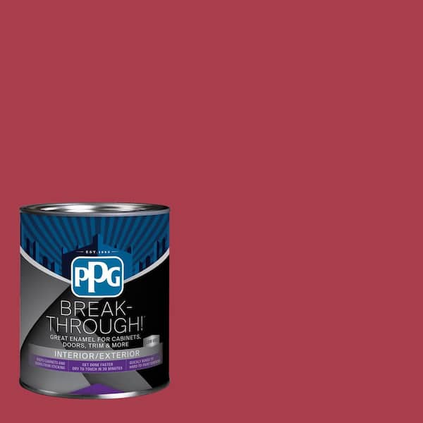 Break-Through! 1 qt. PPG1186-7 Red Licorice Semi-Gloss Door, Trim & Cabinet Paint