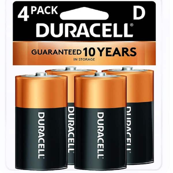 Duracell Coppertop Alkaline Size D Battery (4-Pack)