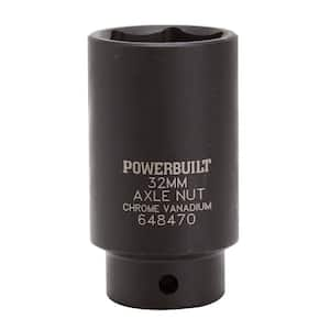 1/2 in. Drive 32 mm 6-Point Axle Nut Standard Socket