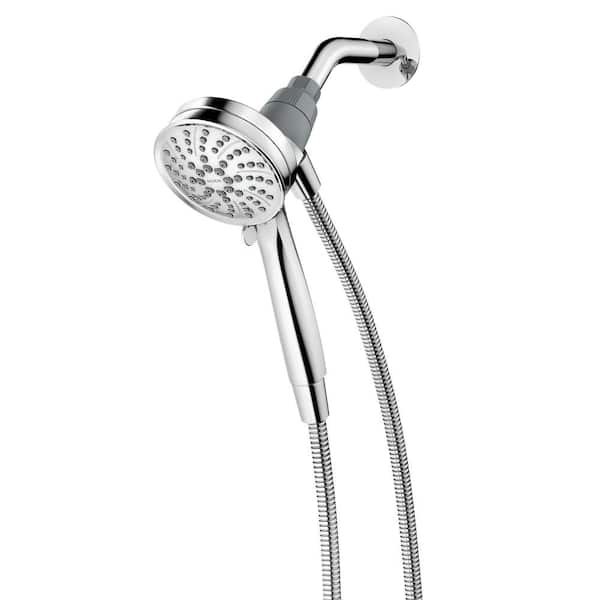 MOEN Attract 6-Spray Wall Mount 4 in. Hand Shower with Magnetix Plus Shower Arm and Flange in Chrome