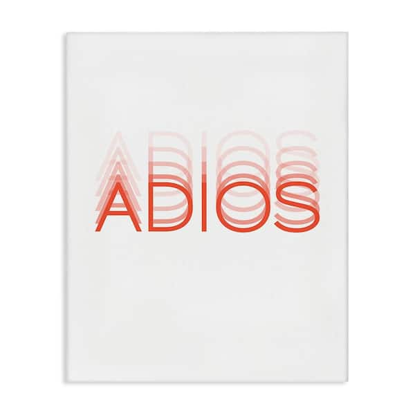 Stupell Industries Goodbye Minimal Typography by SD Graphics Studio Gallery Wrapped Unframed Typography Graphic Art Print 30 in. x 24 in.