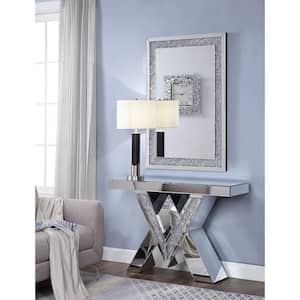 Noralie 47 in. Silver Standard Rectangle Mirrored Console Table