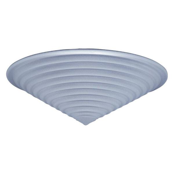 PLC Lighting 1-Light Ceiling Rust Flush Mount with Stepped Frost Glass