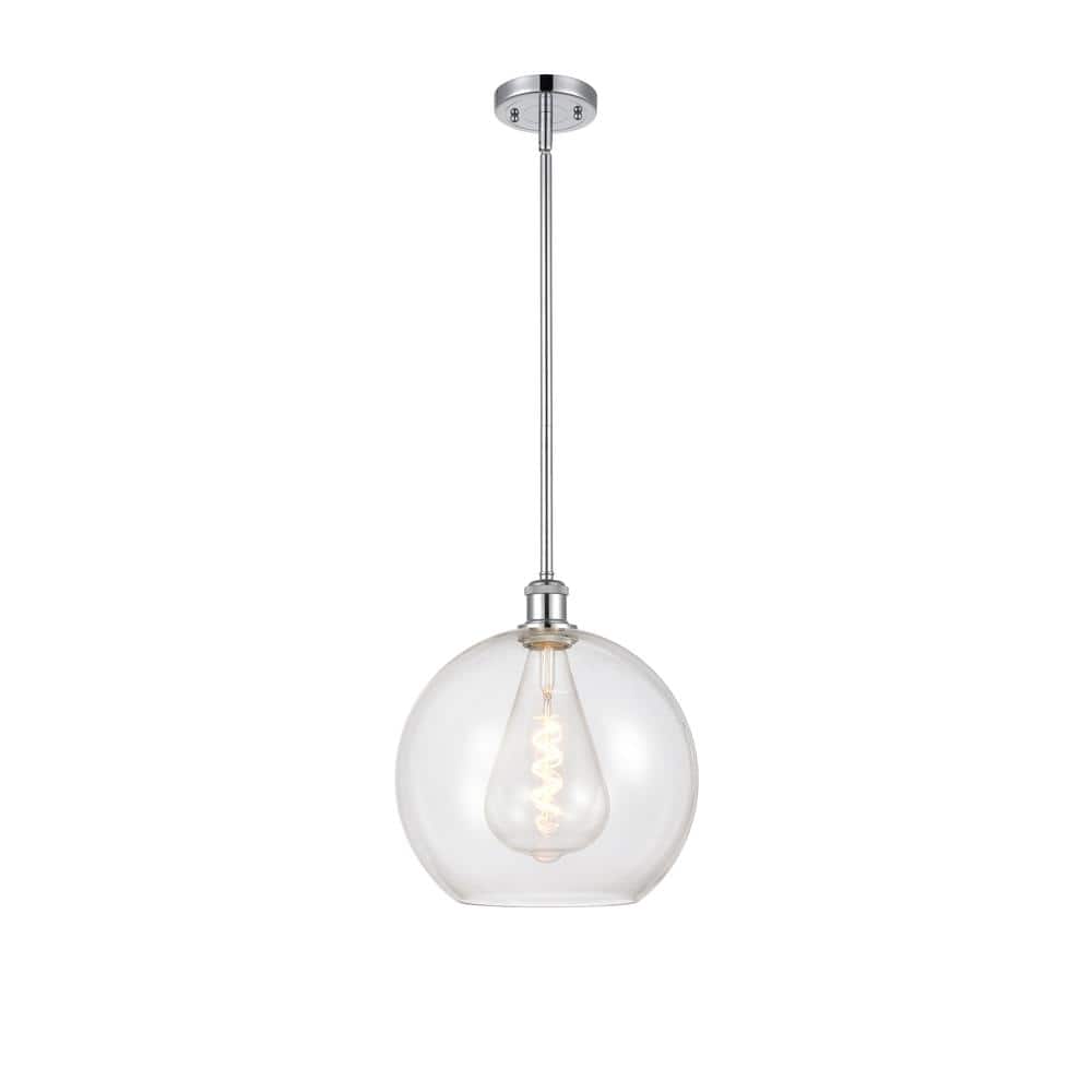 Athens 60-Watt 1 Light Polished Chrome Shaded Mini Pendant Light with Clear glass Clear Glass Shade price history on PriceWatchPro