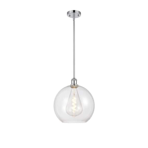 Innovations Athens 60-Watt 1 Light Polished Chrome Shaded Mini Pendant Light with Clear glass Clear Glass Shade